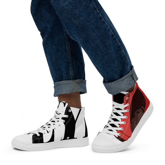 Men’s high top canvas shoes